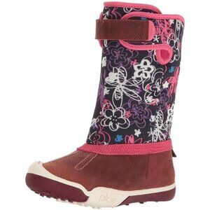 NEW Plae Kids Thandi Waterproof Nubuck Leather Floral Print Tall Boot